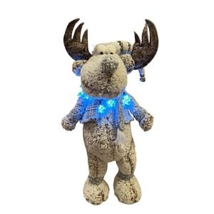 Standing Yak Plush Christmas Holiday Light‎ Up Decor Handmade Handcrafted